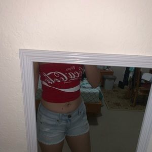 Light Wash Ripped Shorts